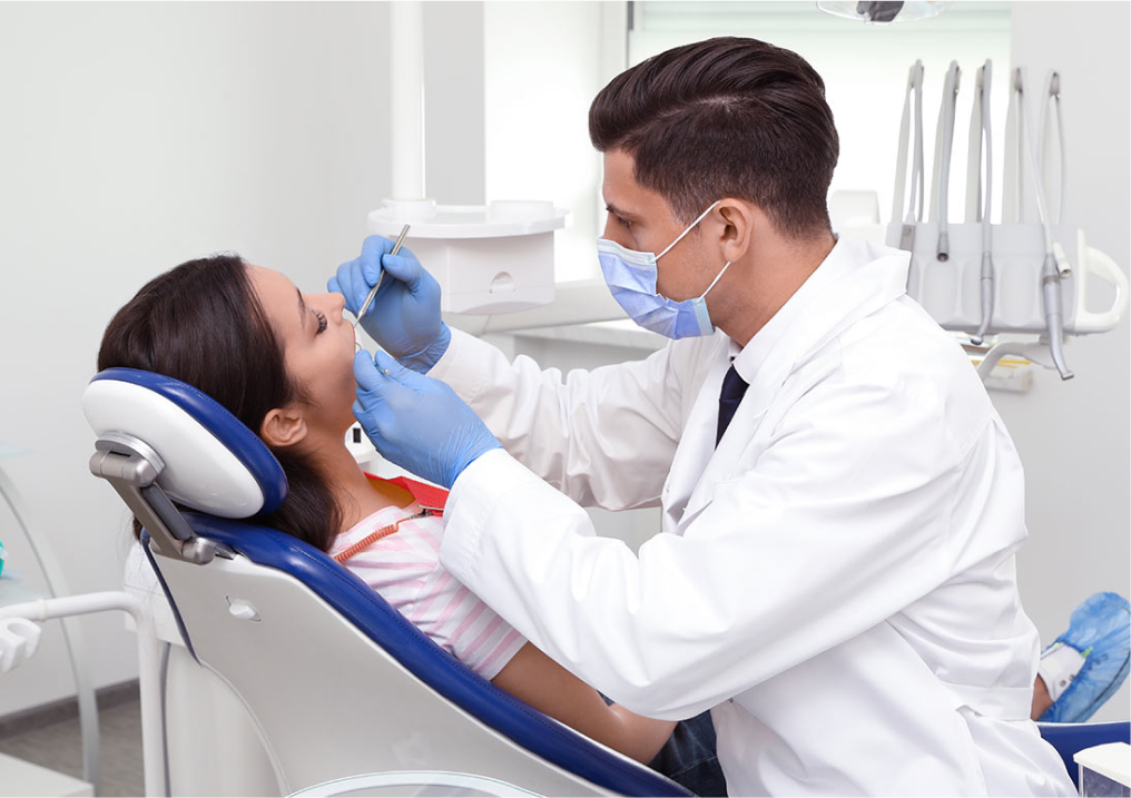 dentist working